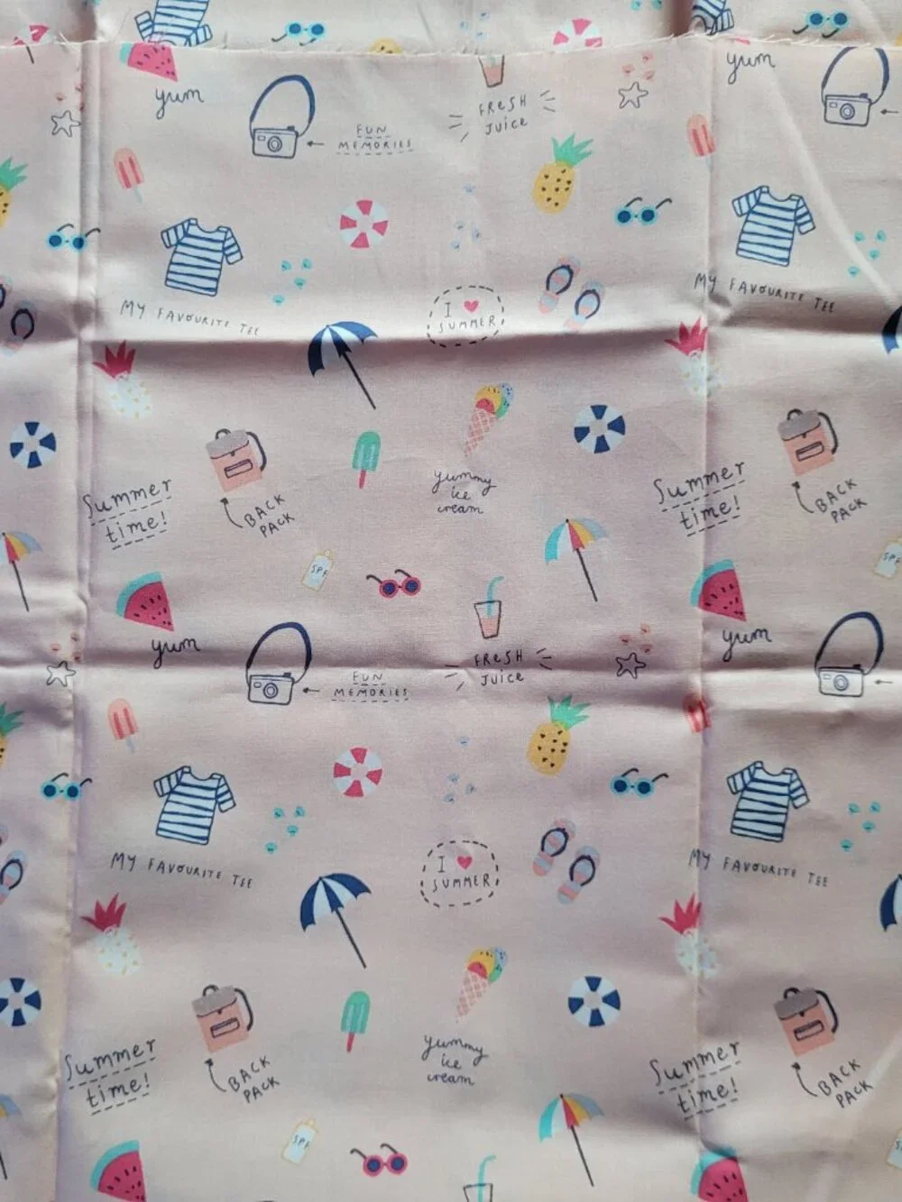 ! Yard of Pink Summertime Print Fabric by Dear Stella